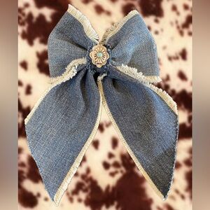 Handmade Western Denim Bow 🌵🎀